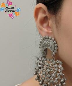 Latest Arrivals Alternative view of Oxidised Silver Earrings