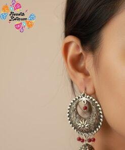 Alternative view of Oxidised Silver Earrings