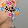 Krishna Designer Oxidised Silver Earrings