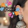 Peacock Designer Oxidised Silver Jhumkas