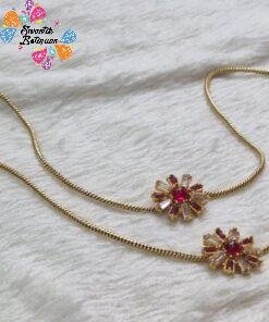Flower Designer Premium Antique Gold Chain Type Anklet