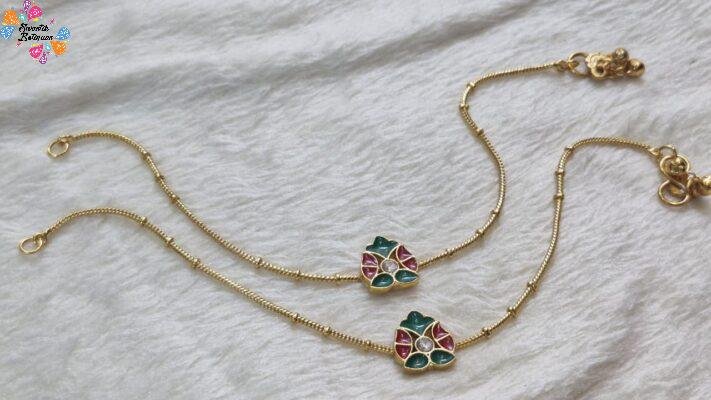 Premium Antique Gold Chain Type Anklet