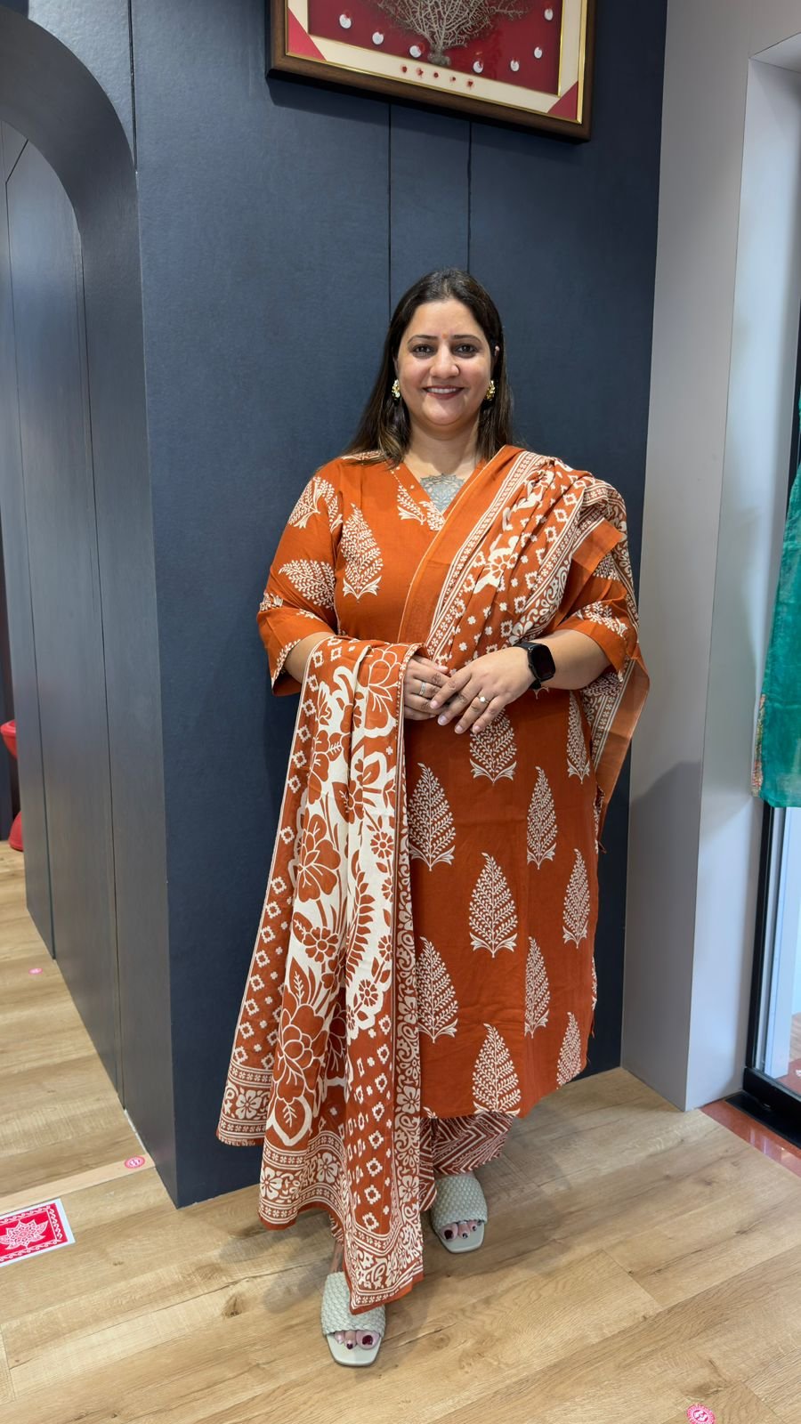 Pastel Orange With White Plus Size Premium Soft Cotton Ready-Made Shalwar Suits Pastel Orange With White Plus Size Premium Soft Cotton Ready-Made Shalwar Suits