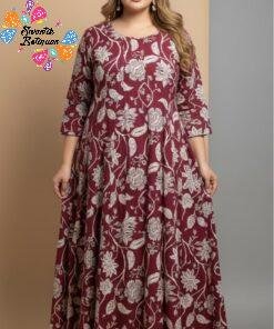 Plus Size Premium Frock Style Kurti Top