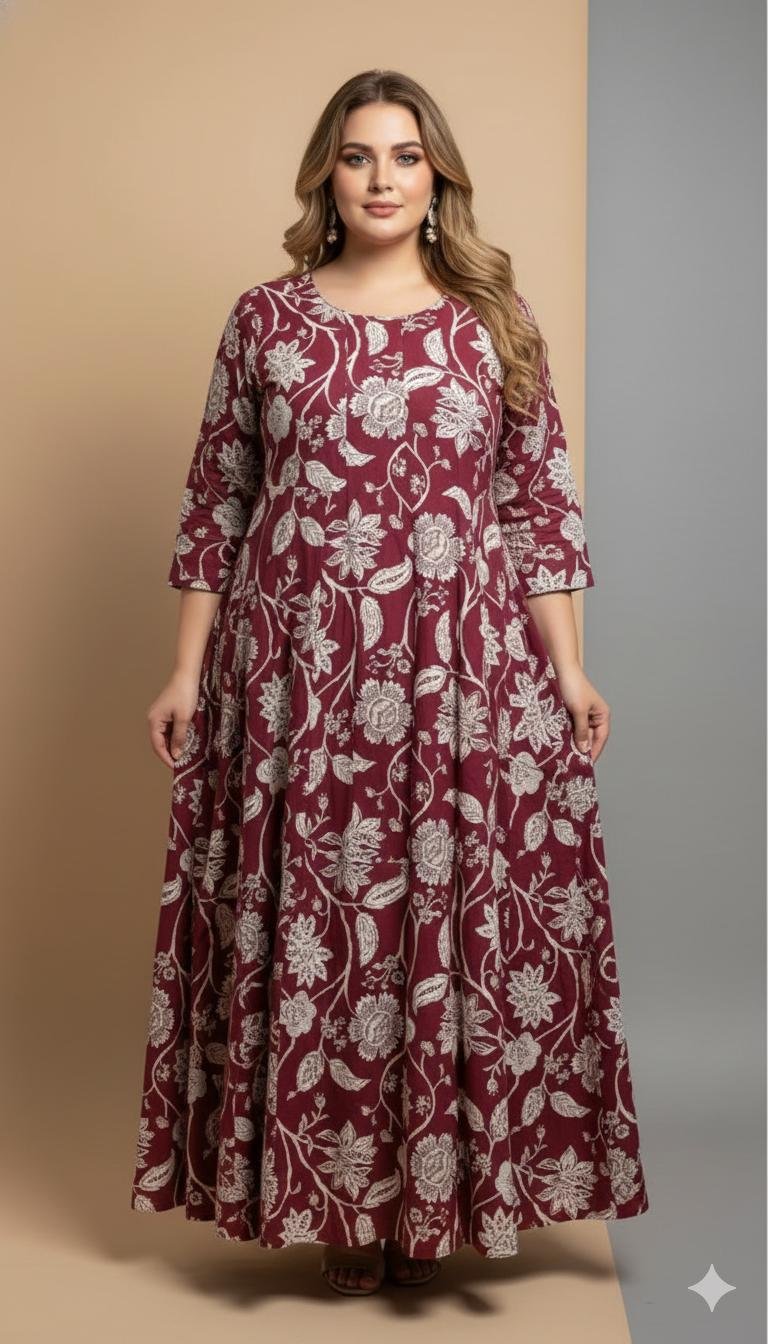 Plus Size Premium Frock Style Kurti Top Plus Size Premium Frock Style Kurti Top