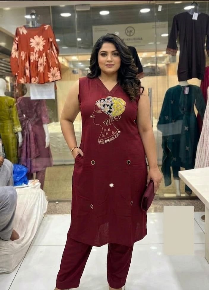 Maroon Plus Size Premium Cord Sets Maroon Plus Size Premium Cord Sets