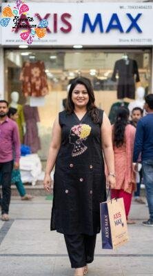 Black and Yellow Plus Size Premium Co-ord Set