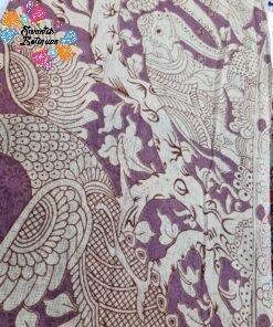 Brown and Beige Premium Kotta Cotton Kalamkari Saree