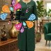Mirror Designer Dark Green and Yellow Premium Dabu Cotton Co-ord Set