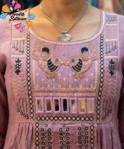 Dusty Lavender Premium Bird Designer Embroidery Neck work Ready-Made Shalwar Suit Dusty Lavender Premium Bird Designer Embroidery Neck work Ready-Made Shalwar Suit