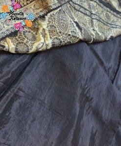 Black with Vintage Gold Weave Premium Banarasi Semi Silk Saree