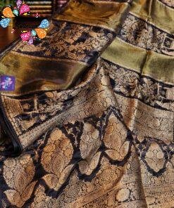 Black with Vintage Gold Weave Premium Banarasi Semi Silk Saree Black with Vintage Gold Weave Premium Banarasi Semi Silk Saree
