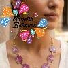 Berry Plum Lotus Designer Matte Finished Necklace