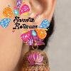 Pink Lotus Designer Oxidised Gold Jhumkha Pink Lotus Designer Oxidised Gold Jhumkha