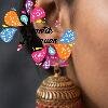 Pink Lotus Designer Oxidised Gold Jhumkha Pink Lotus Designer Oxidised Gold Jhumkha