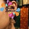 Pink Lotus Designer Oxidised Gold Jhumkha Pink Lotus Designer Oxidised Gold Jhumkha
