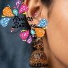Black Lotus Designer Oxidised Gold Jhumkha Black Lotus Designer Oxidised Gold Jhumkha