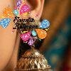 Elephant Designer Oxidised  Gold Jhumkha