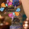 Elephant Designer Blue Oxidised Silver Jhumkha