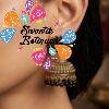 Black Lotus Designer Oxidised Gold Jhumkha Black Lotus Designer Oxidised Gold Jhumkha