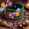 Peacock Green Colour Premium Velvet Bangles Peacock Green Colour Premium Velvet Bangles