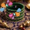 Dark Green Colour Premium Velvet Bangles