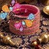 Rose Pink Colour Premium Velvet Bangles