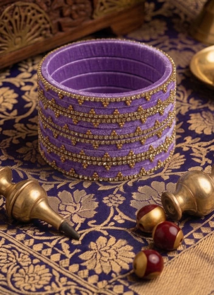 Pastel Purple Premium Velvet Bangles Pastel Purple Premium Velvet Bangles