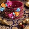 Pink Colour Premium Velvet Bangles