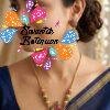 Lakshmi Designer Gold And White Mixed Matte Finished Necklace