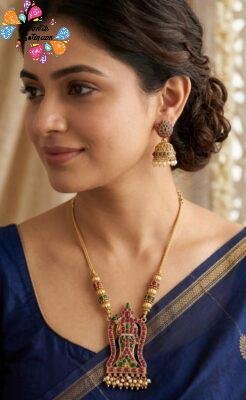 Lakshmi Designer Gold And White Pearl Mixed  Matte Finished Necklace