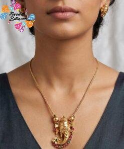 Premium Quality Ganesan Designer Matte Finished Necklace