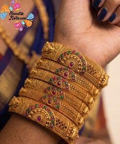 Lakshmi Designer Matte Finished Bangle Set