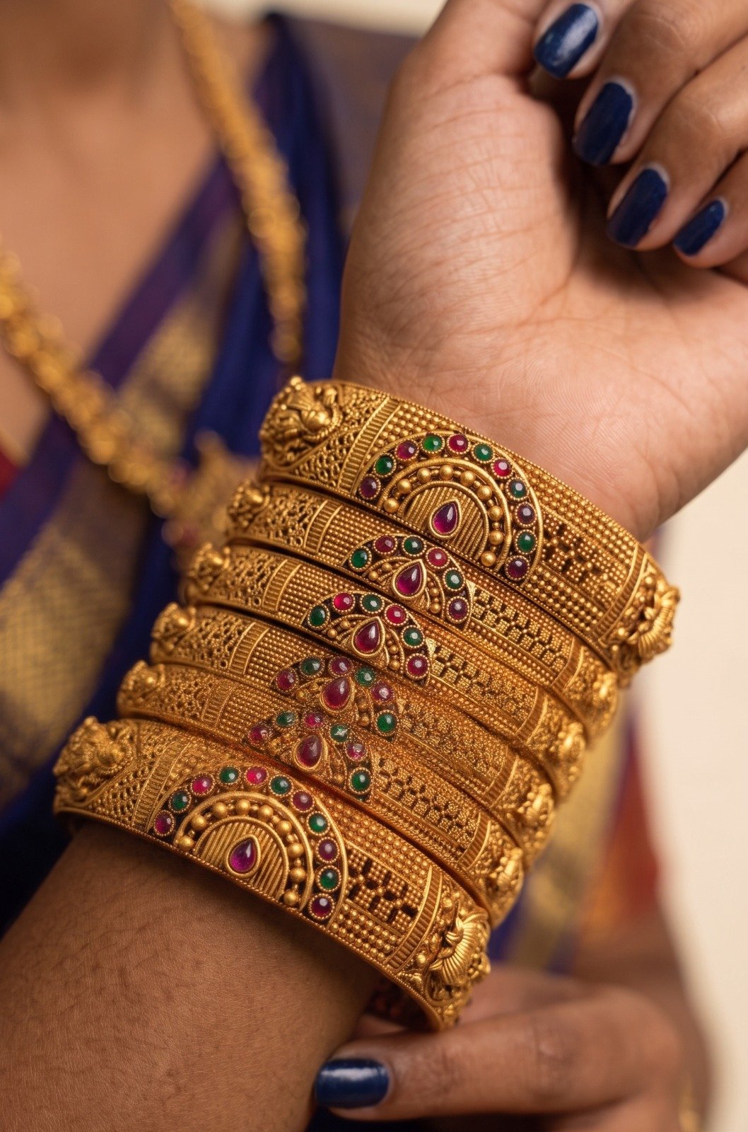 Lakshmi Designer Matte Finished Bangle Set Lakshmi Designer Matte Finished Bangle Set