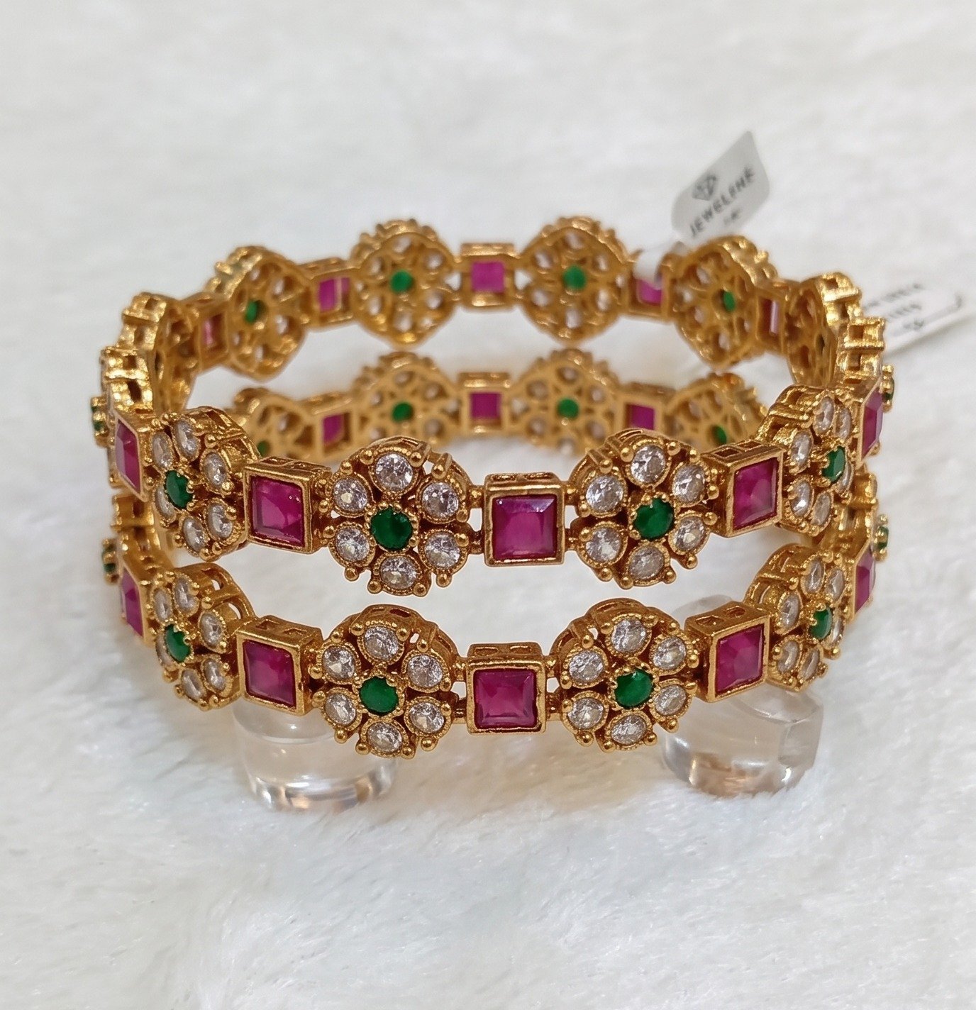 Flower Designer Matte Finished Bangles Flower Designer Matte Finished Bangles - Image 2