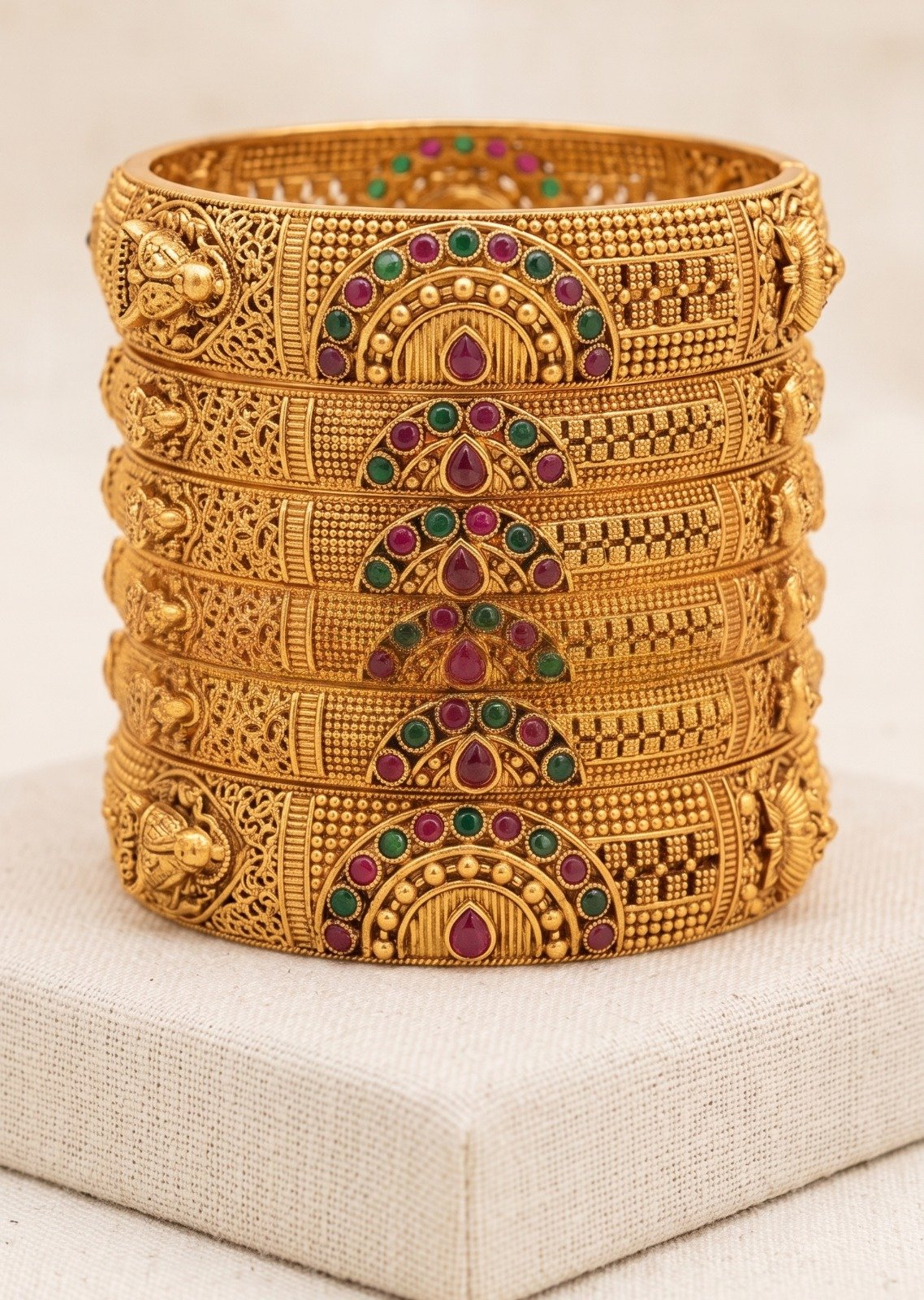 Lakshmi Designer Matte Finished Bangle Set Lakshmi Designer Matte Finished Bangle Set - Image 3