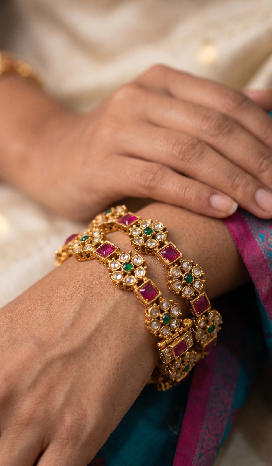 Flower Designer Matte Finished Bangles Flower Designer Matte Finished Bangles