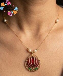 Alternative view of Lotus Designer Invisible Necklace