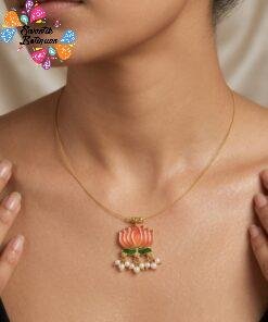 Alternative view of Lotus Designer Invisible Necklace