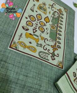 Light Pastel Mint Green And Yellow Floral Designer Shalwar Material Light Pastel Mint Green And Yellow Floral Designer Shalwar Material
