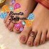 Deep Maroon Lotus Designer Matte Finished Toe Rings