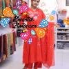Floral Designer Rust Red Ready Made Shalwar Suit Floral Designer Rust Red Ready Made Shalwar Suit