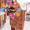 Flower Designer Rust Brown Ready Made Shalwar Suit