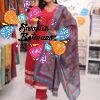 Floral Designer Deep Raspberry Wine And White Ready Made Shalwar Suit