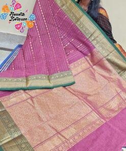 Premium Wine Maroon With Emerald Green Antique Gold Zari Border 120 Count Kanchi Cotton Saree with Rich Pallu Premium Wine Maroon With Emerald Green Antique Gold Zari Border 120 Count Kanchi Cotton Saree with Rich Pallu
