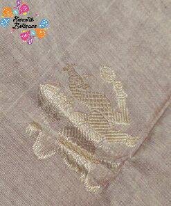 Premium Mushroom Taupe With Deep Rani Pink Antique Gold Zari Border Kanchi Cotton Saree with Rich Pallu Premium Mushroom Taupe With Deep Rani Pink Antique Gold Zari Border Kanchi Cotton Saree with Rich Pallu