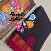 Temple Chariot Motifs Designer Jet Black And Deep Magenta Border Premium Kanchi Cotton Saree with Rich Pallu Temple Chariot Motifs Designer Jet Black And Deep Magenta Border Premium Kanchi Cotton Saree with Rich Pallu