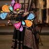 Floral Designer Black And Rust Red Ready Made Shalwar Suit