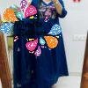 Floral Designer Navy Blue Ready Made Shalwar Suit