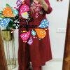Floral Designer Rust Red Ready Made Shalwar Suit